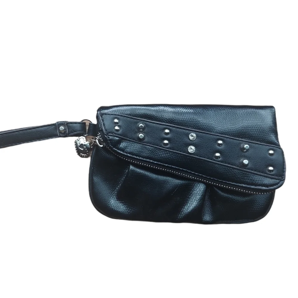 𝅺kathy Van Zealand black wristlet‎